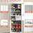 White Metal Kitchen Storage Unit, 72-inch, Adjustable Shelves, Heavy Duty Steel Frame, Freestanding, Tipping, Magnetic , Side Hooks Pantry Cabinet, 72-inch Height, Silent Seals, Scratch-