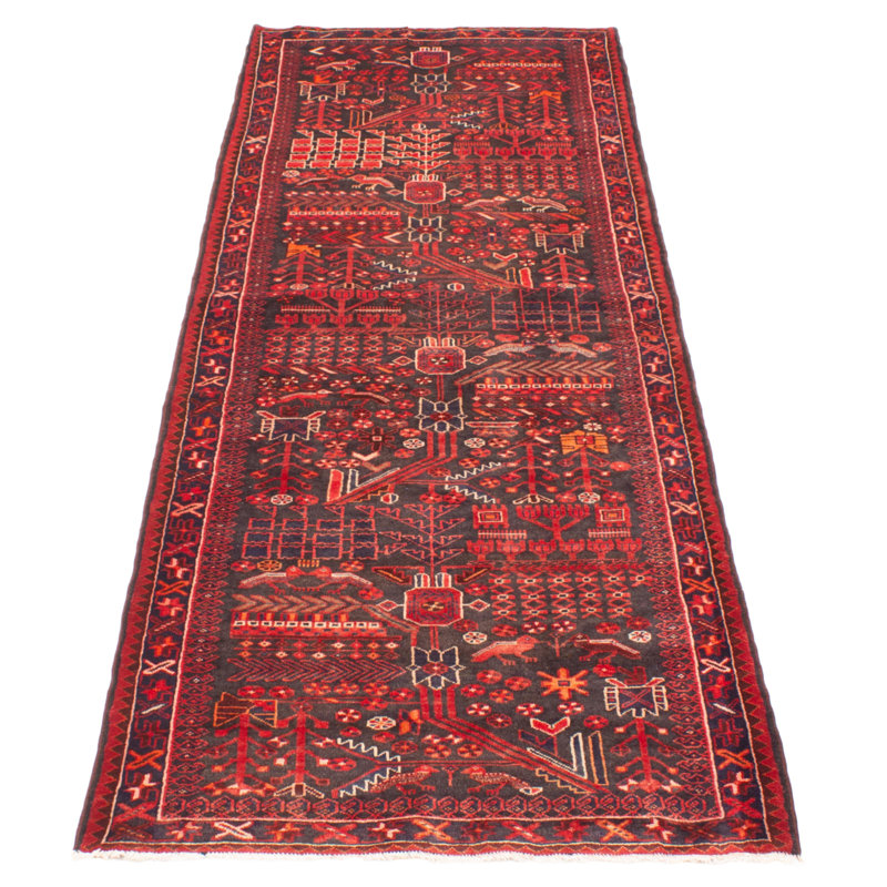 Tapis noir en laine noué à la main 3 pi 6 po x 9 pi 9 po Andelz
