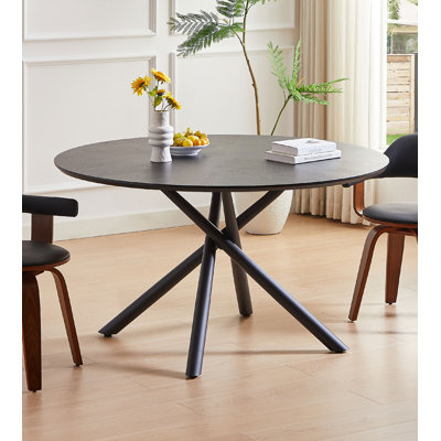 Ellierose Round Unfinished Metal Base Dining Table