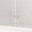 Porte de douche pliante, verre trempé de 1/4 po (6 mm), cadre en aluminium chromé, film antidéflagrant