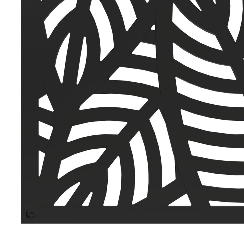 Paravent Sanibel, H 24 po x l 48 po x P 0,3 po, Noir