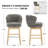 30.32" Swivel Bar Stool with Solid Rubberwood Frame and Metal Footrest-534547293