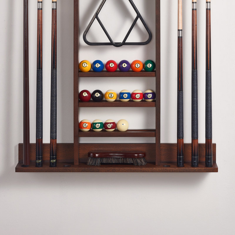 Porte-billard mural par HB Home, Acajou
