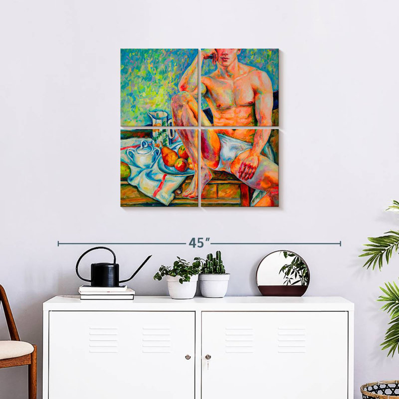 Leisha nature morte avec du sucre, H 26 po x l 26 po