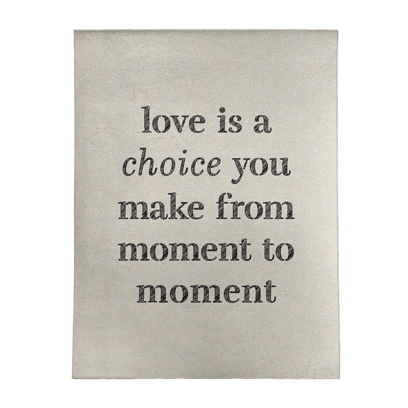 Tapis de l’amour manuscrit est un en poly-chenille choice quote, Rectangle 9 pi x 12 pi
