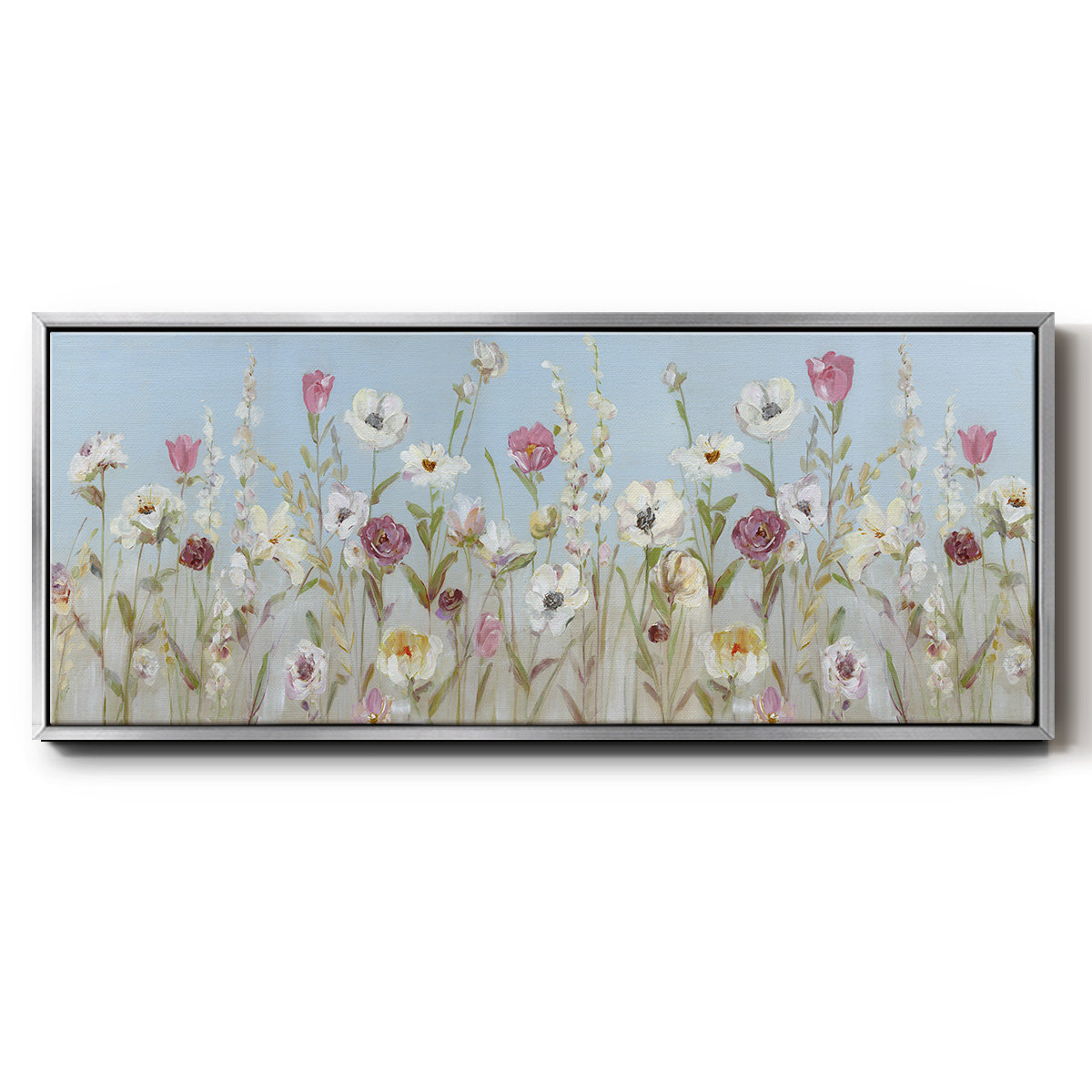 Winston Porter Spring Blooms - Floater Frame Print on Canvas | Wayfair