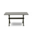 L'ensemble de table de salle à manger 5 pièces pour 4 personnes comprend une table de cuisine rectangulaire avec pieds en X et 4 chaises rembourrées en tissu de lin bleu, noir brossé-1731266240-1647215963-1647215909