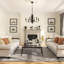 6-Lights Dimmable Ceiling Chandeliers with Leaf-31804362