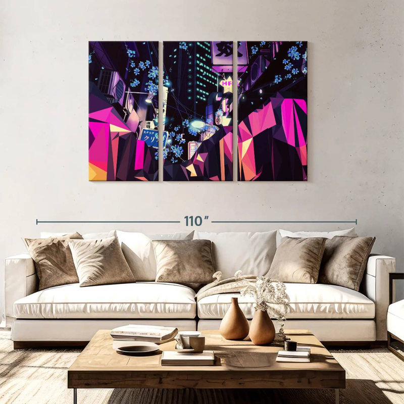 Sireci Geometric Blossoms, 48" H x 74" W
