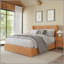 Structure de lit plateforme en bois massif avec tête de lit, aucun sommier nécessaire, lit sur pied, assemblage facile, grand lit, naturel-129230721-129230723