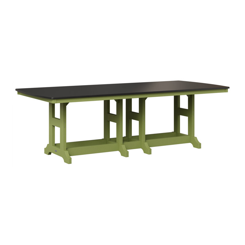 Table de salle à manger rectangulaire 96 po Berlin Gardens Garden Classic, H 30,87 po x l 96 po x P 44 po, Vert kiwi