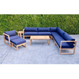 Venice Outdoor 9 - Piece Teak Conversation Set