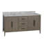 Calgary 72'' Double Bathroom Vanity with Carrara Marble Top-1813681684