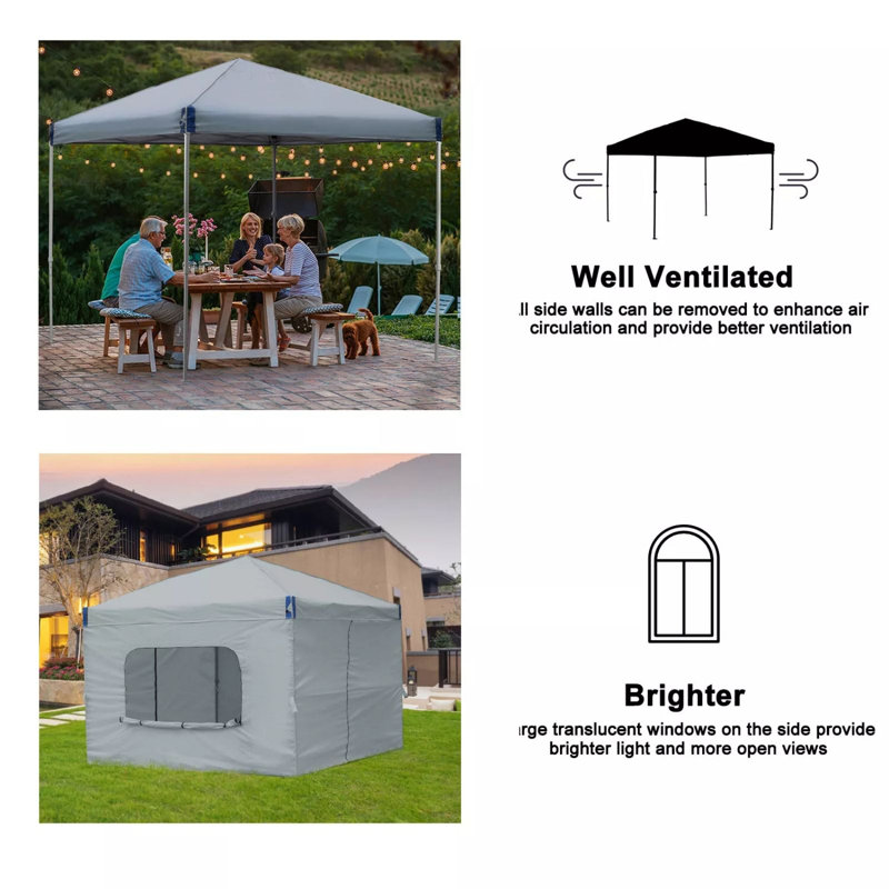 3x3 M Pop Up Canopy Tent with Curtain