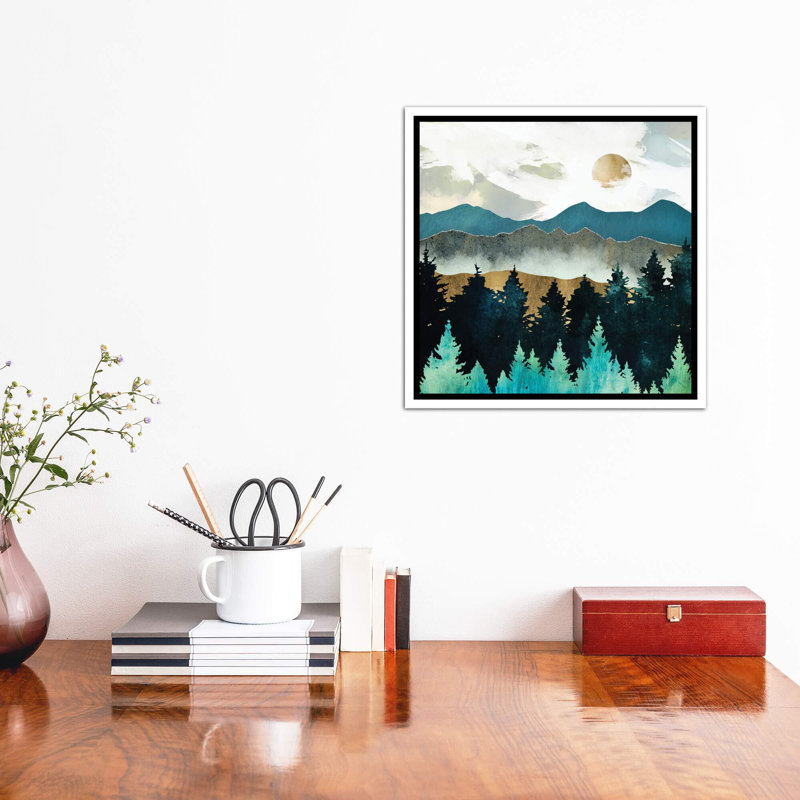 «Forest Mist» par Spaceécur Designs - impression, Toile blanche encadrée, H 18 po x l 18 po x 1,5 po