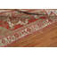Tapis rouge en laine noué à la main de conception unique 5 pi x 6 pi 10 po New Age