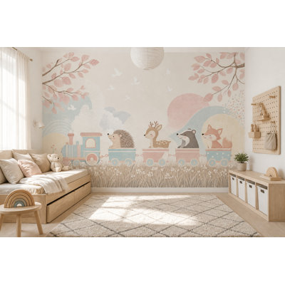 Papier peint animaux de train Woodland