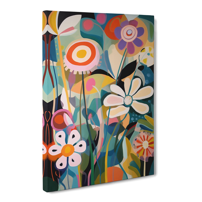 Contemporary Orphism Flowers Vol.9 - Wrapped Canvas, 76cm H x 50cm W x 3cm D
