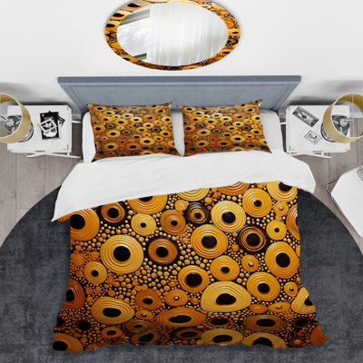 Ensemble de housse de couette Midnight Marigold Siral II - Abstract Collages