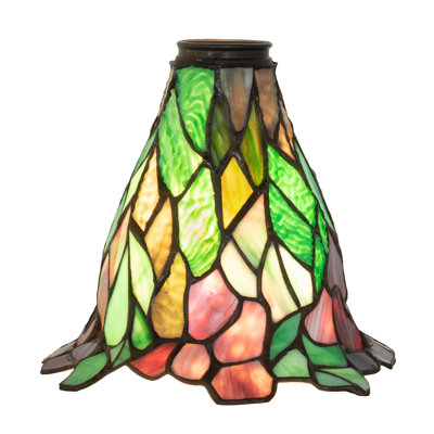 Abat-jour en verre Waterlily H 7 po x l 9 po