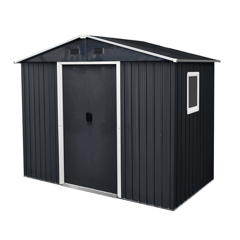 Metal Storage Shed, Gray, 72.44" H x 72.44" W x 63.78" D Incorrect