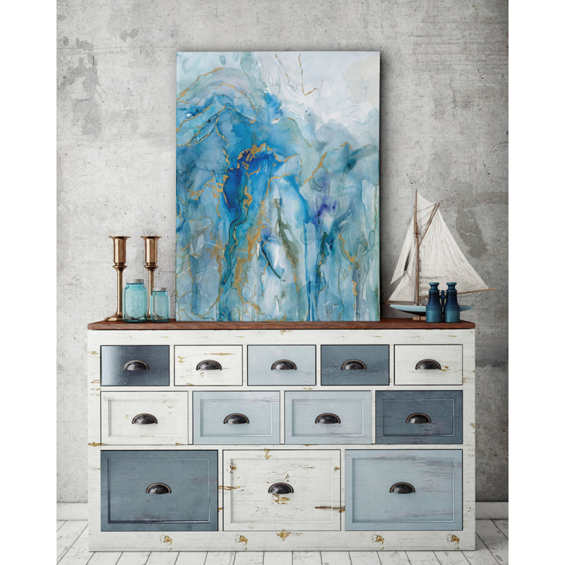 " Abstract Lapis ", 16" H x 20" W x 1.5" D