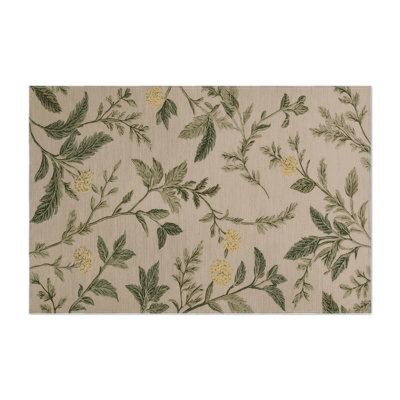 Botanical Gray Indoor and Outdoor Area Rug