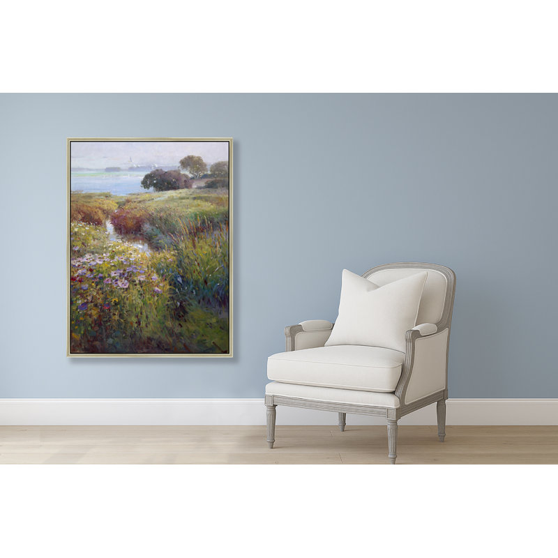 Where The Wild Meadow Meets The Sea Print, 50" H x 38" W, Brown