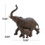 Figurine Bertaux trompette mère et bébé éléphant d'Afrique