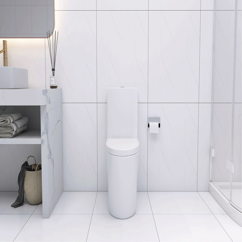 Toilette allongée une pièce - blanc