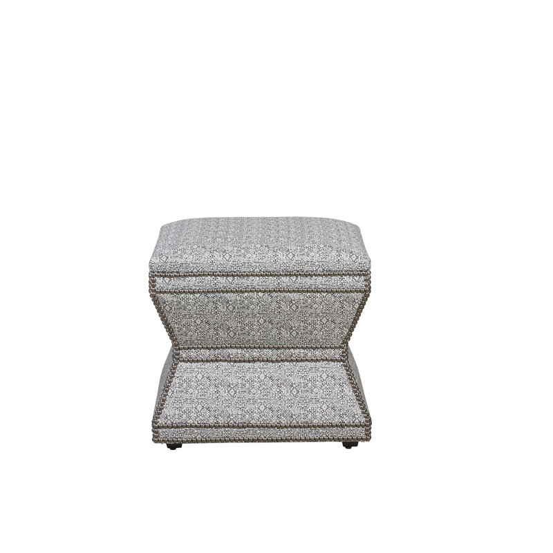Anniston 20.5" Wide Standard Ottoman, Onyx Acrylic
