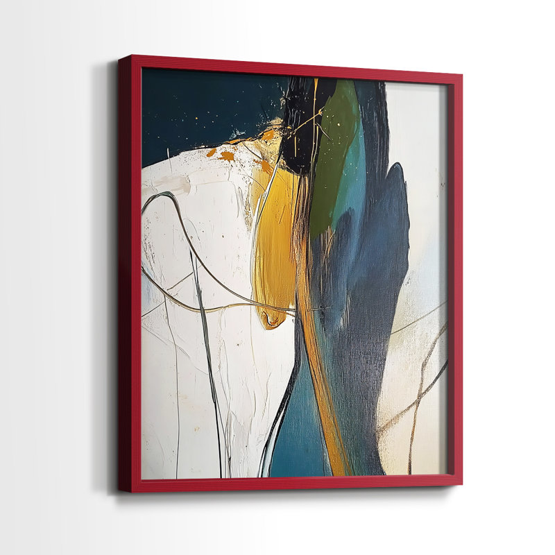 " ABSTRACT Series DCXI " by J Paul, Red, 11" H x 9" W