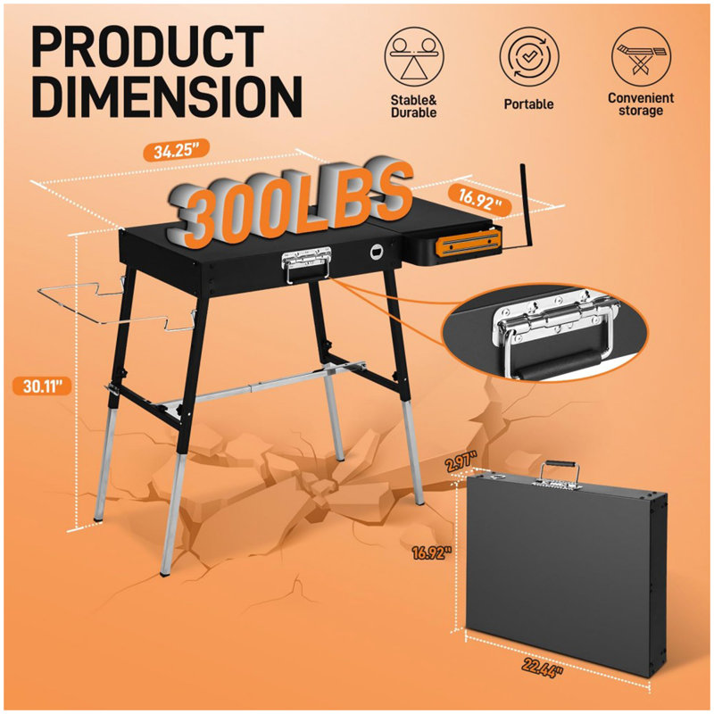 Outdoor Folding Grill Table