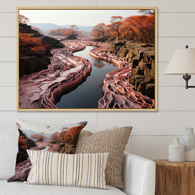 Reproduction d'art sur toile, "Pink méandre"