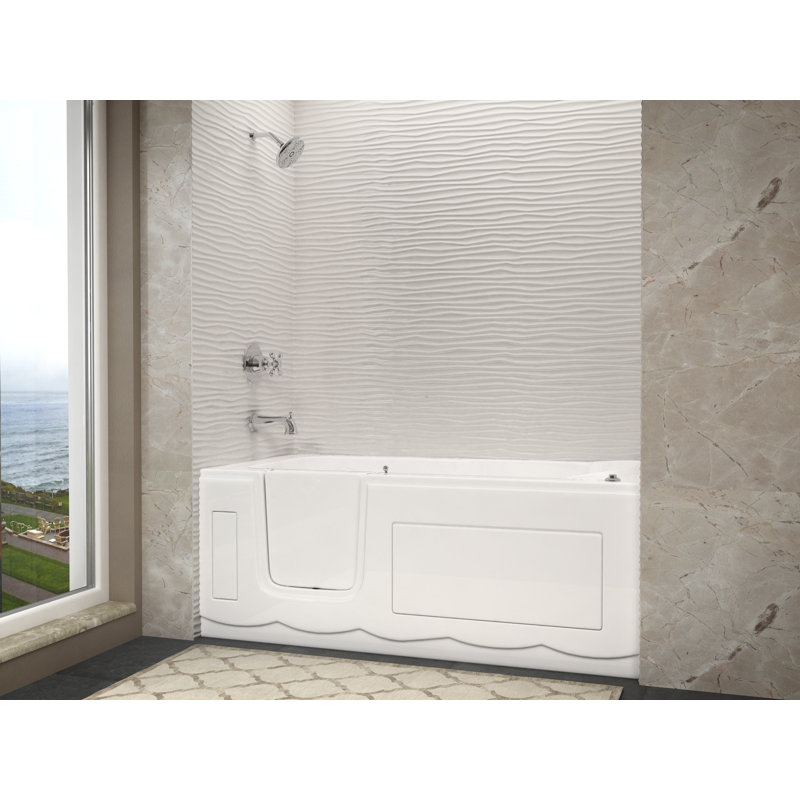 Stream 60'' x 29.5'' Whirlpool Bathtub, Left
