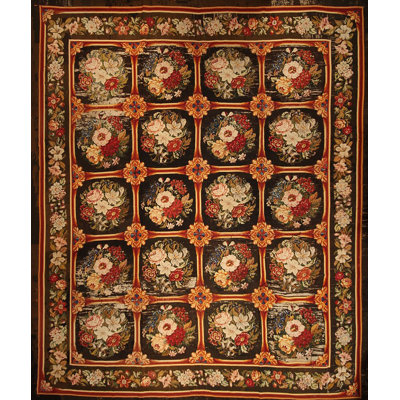 One-of-a-Kind 13’4” X 15’4” 1920s Wool Area Rug in
