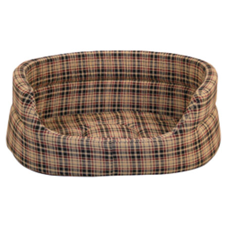 Classic Check Geometric Cotton Pet Bed, 61 cm