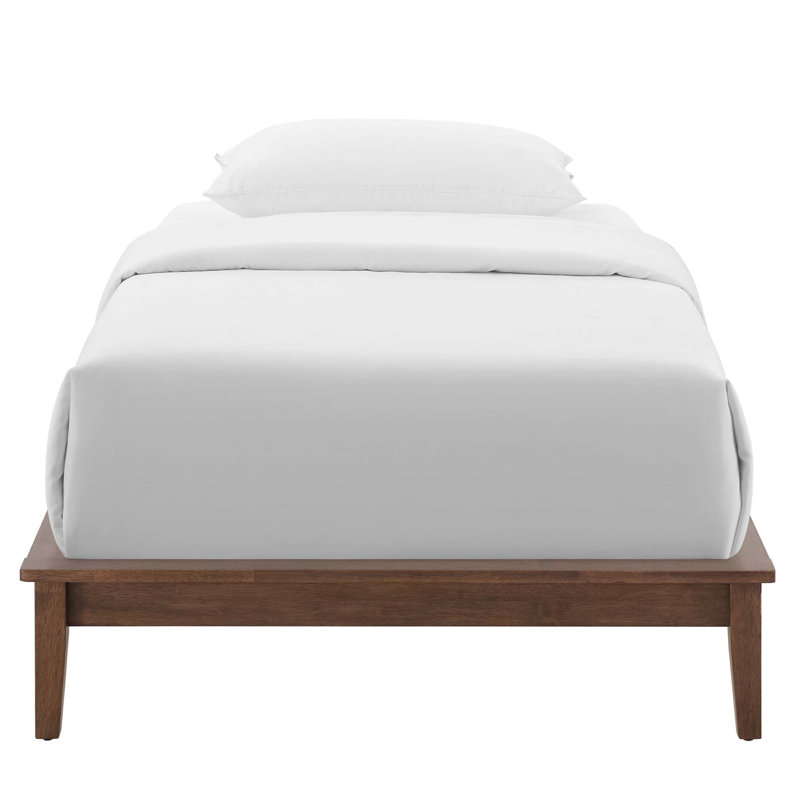 Structure de lit en bois Modway Lodge, Noyer, Simple