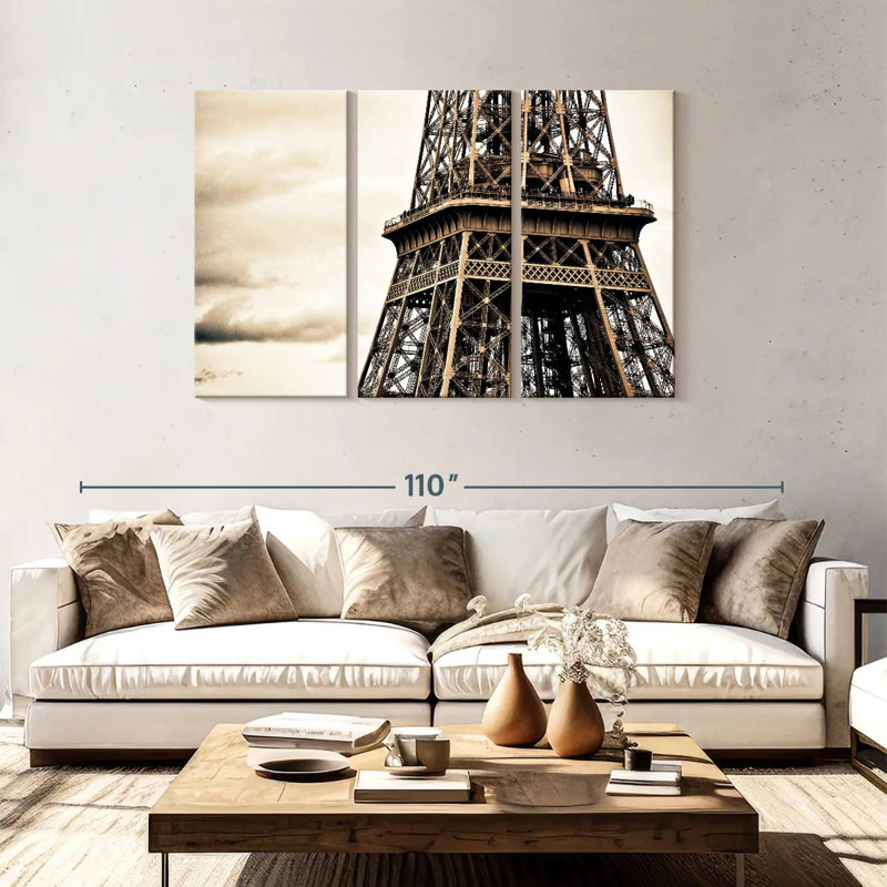 Lilie Eiffel Retro Shot, 48" H x 74" W