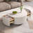 Round Movable Coffee Table with Casters