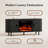 65" Fireplace TV Stand with Sliding Doors, Modern Fluted Media Console-74021540