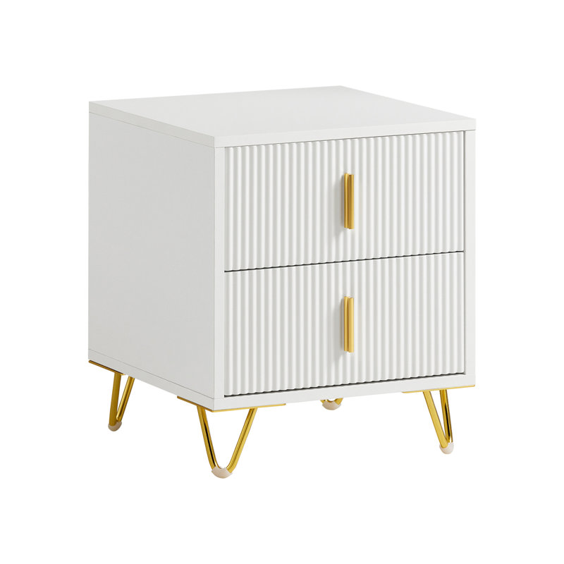 Aldea 40cm W Bedside Table, White