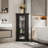 Boivin Corner Curio Storage Cabinet with Glass Door-1113320100