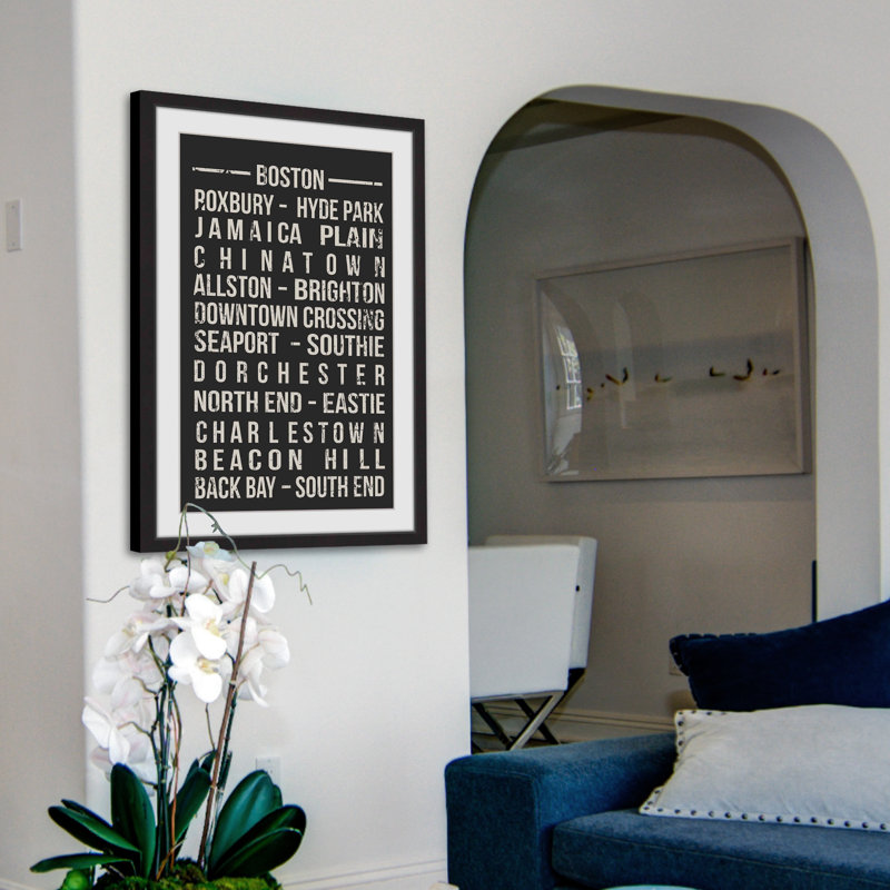 Famous Boston - Single Picture Frame Print, 91 cm H x 61 cm W x 4 cm D