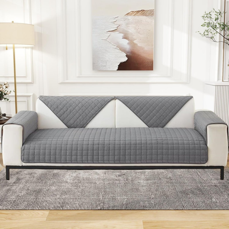 Fabric Box Cushion Sofa Slipcover