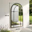 Outsunny Arched Mirror Shatterproof Acrylic Windowpane 100 x 60 cm Black