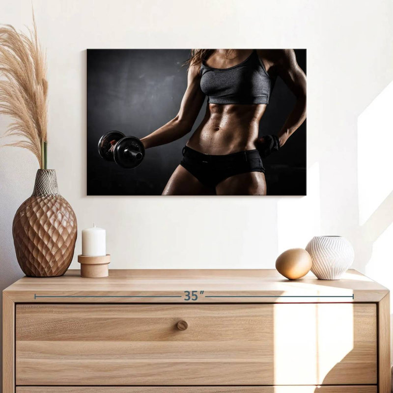 Sireci Weightlifting Lady, 16" H x 24" W