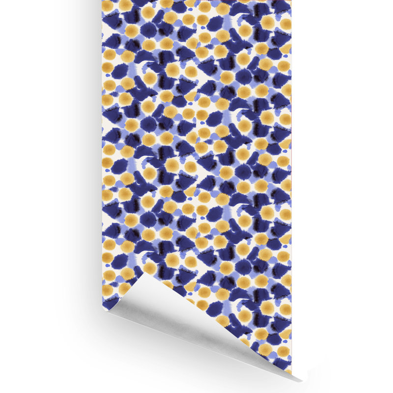 Rouleau de papier peint L 10 pi x l 24 po Janyth, Bleu / citron