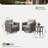 Allcot 3 Piece Outdoor Swivel Chair, Rocking Patio Set With Cushions-85782037