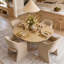 Ensemble de table de salle à manger pour 4 personnes avec table ovale extensible et 4 fauteuils rembourrés en chenille-668566035